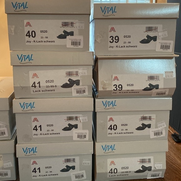 Vital Joy Mules Sandals Lack Schwarz - Picture 15 of 15